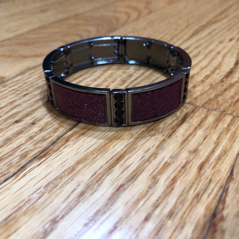 Charming Charlie purple and dark silver bracelet.